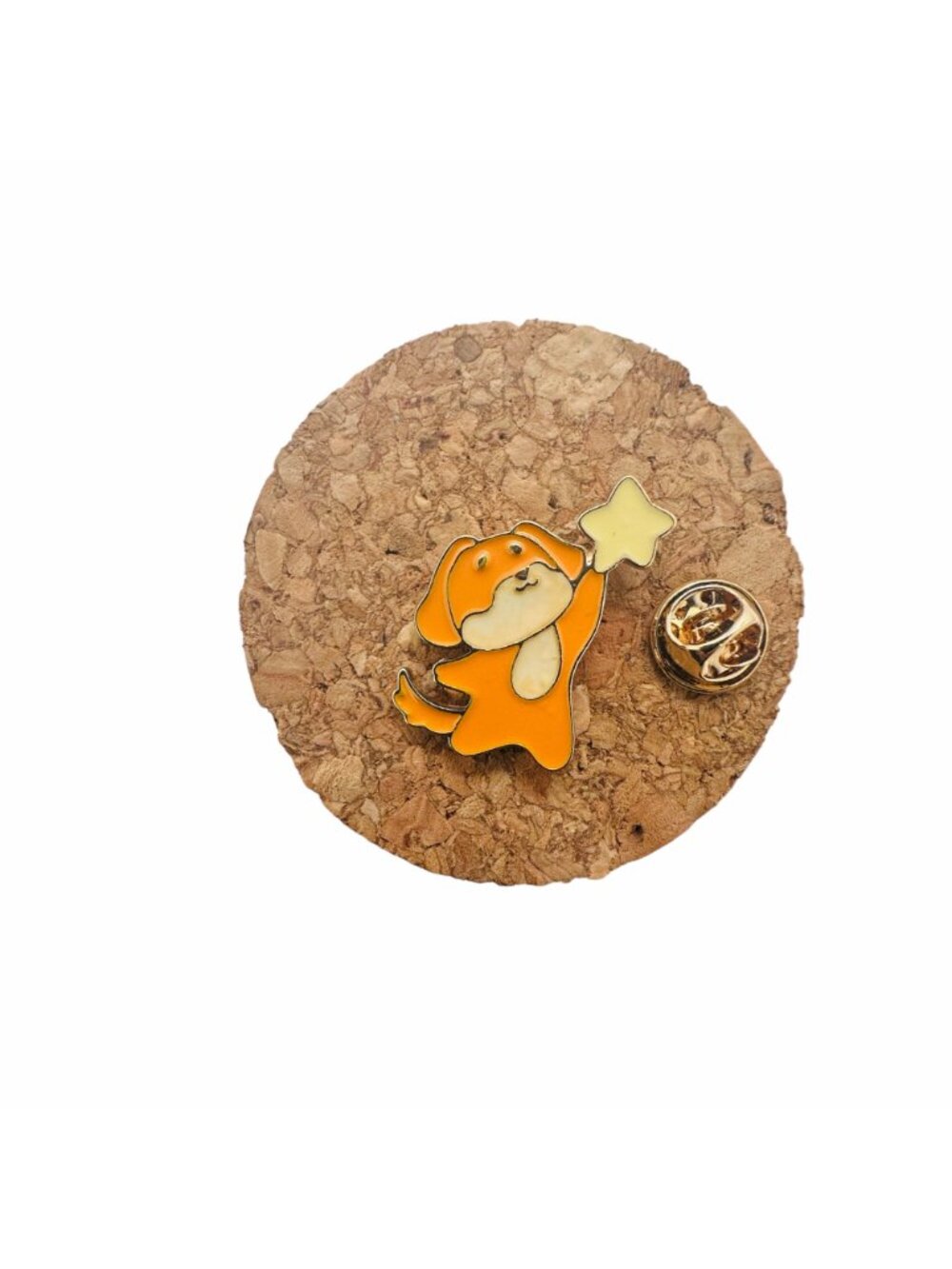 ☀️Enamel Pin Dog reaching star jewerly broch Cartoon Animal Orange Oz New Studen - Picture 2 of 5